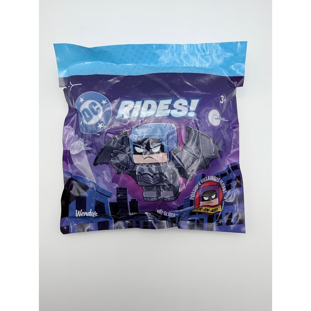 Wendys DC Rides Batman and His Bat-Glider Sealed Kids Meal Toy 2023 DC Comics